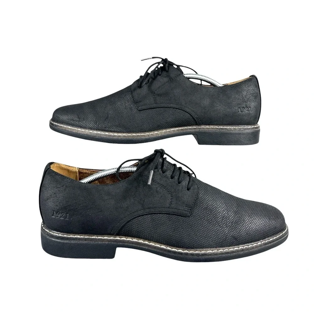 Freeman Milton Men's Black Derby Dress Shoes – Foam Insole, Size 11M‎